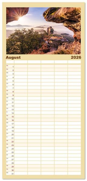Produktbild: Familienplaner 2026 - Bunter Pf&auml;lzerwald mit 5 Spalten (Wandkalender, 21 x 45 cm) CALVENDO