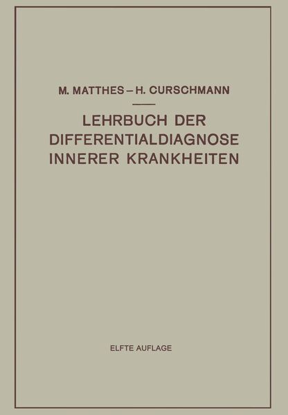 Produktbild: Lehrbuch der Differentialdiagnose Innerer Krankheiten