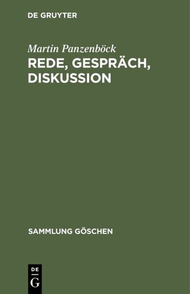 Produktbild: Rede, Gespr&auml;ch, Diskussion