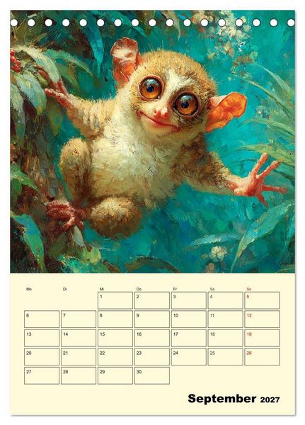 Produktbild: Koboldmakis. Kleine H&uuml;ter des Dschungels (Tischkalender 2027 DIN A5 hoch), CALVENDO Monatskalender
