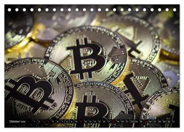 Produktbild: Bitcoins (Tischkalender 2026 DIN A5 quer), CALVENDO Monatskalender