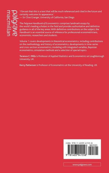 Produktbild: Palgrave Handbook of Econometrics