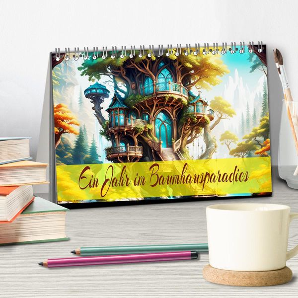 Produktbild: Ein Jahr im Baumhausparadies (Tischkalender 2026 DIN A5 quer), CALVENDO Monatskalender