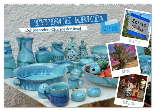 Produktbild: Typisch Kreta (Wandkalender 2026 DIN A2 quer), CALVENDO Monatskalender