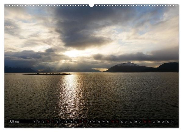 Produktbild: Bergen - Kirkenes - Bergen mit dem Postschiff (hochwertiger Premium Wandkalender 2026 DIN A2 quer), Kunstdruck in Hochglanz