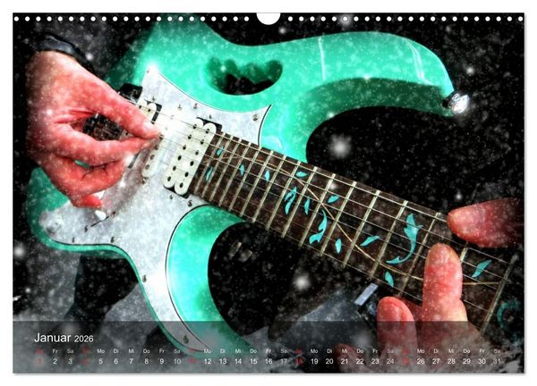 Produktbild: Rockgitarren Power (Wandkalender 2026 DIN A3 quer), CALVENDO Monatskalender