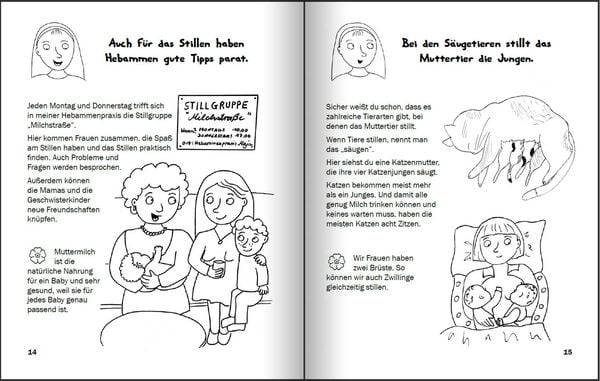 Produktbild: Das große Storchenmalbuch - Mach's dir bunt! Hebammenwissen für Kinder zum Thema Babys machen, kriegen, haben