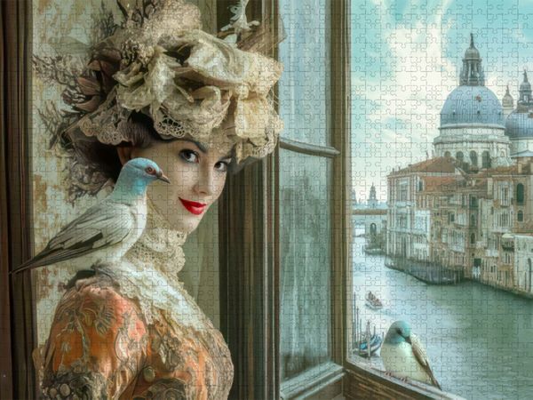 Produktbild: CALVENDO Puzzle Wundersch&ouml;ner venezianischer Stil | 1000 Teile Lege-Gr&ouml;&szlig;e 64x48cm Foto-Puzzle f&uuml;r gl&uuml;ckliche Stunden