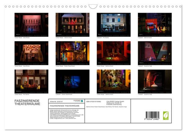 Produktbild: FASZINIERENDE THEATERR&Auml;UME (Wandkalender 2026 DIN A3 quer), CALVENDO Monatskalender