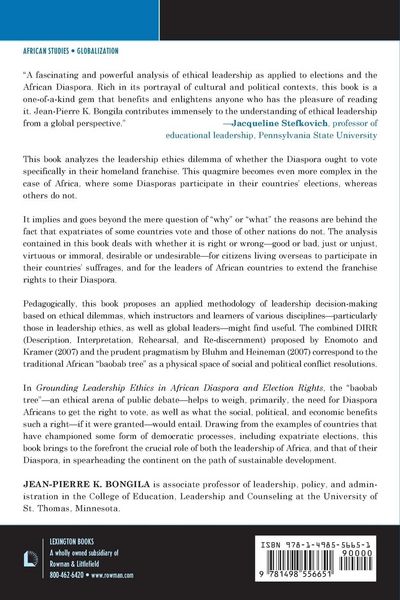 Produktbild: Grounding Leadership Ethics in African Diaspora and Election Rights