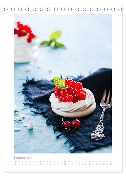Produktbild: Himmlisch lecker! S&uuml;&szlig;e Desserts und andere Naschereien (Tischkalender 2026 DIN A5 hoch), CALVENDO Monatskalender