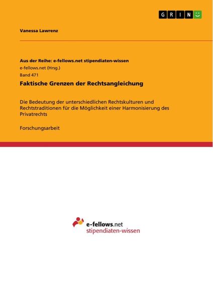 Produktbild: Faktische Grenzen der Rechtsangleichung