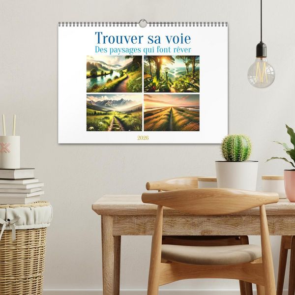 Produktbild: Trouver sa voie - Des paysages qui font r&ecirc;ver (Calendrier mural 2026 DIN A3 vertical), CALVENDO calendrier mensuel