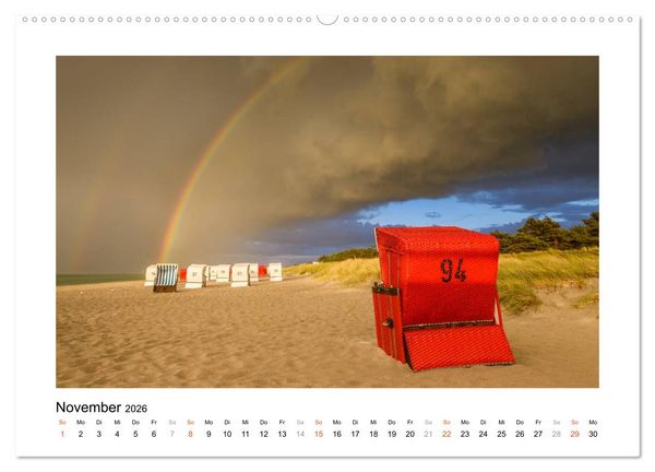 Produktbild: Strandkorb Idylle (Wandkalender 2026 DIN A2 quer), CALVENDO Monatskalender