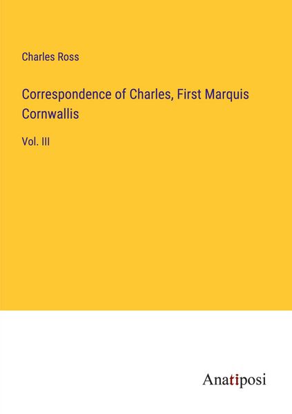 Produktbild: Correspondence of Charles, First Marquis Cornwallis