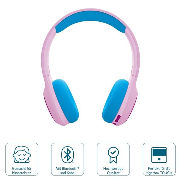 Produktbild: tigerbuddies Bluetooth Kinderkopfh&ouml;rer Fresh Candy ( rosa / blau )