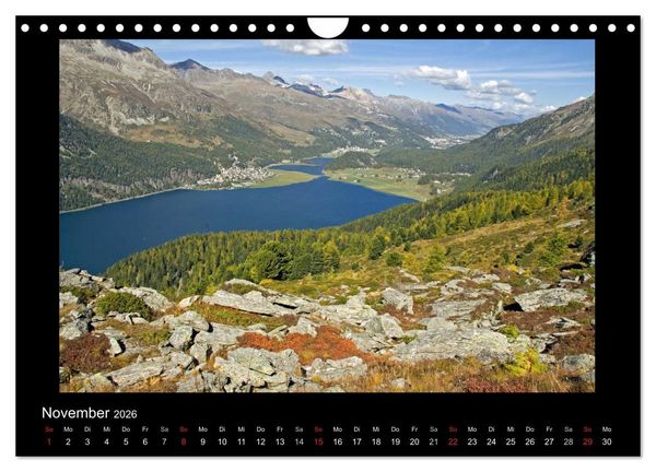 Produktbild: Oberengadin (Wandkalender 2026 DIN A4 quer), CALVENDO Monatskalender