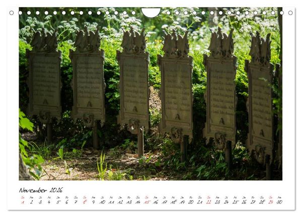Produktbild: Alter Friedhof Freiburg (Wandkalender 2026 DIN A4 quer), CALVENDO Monatskalender