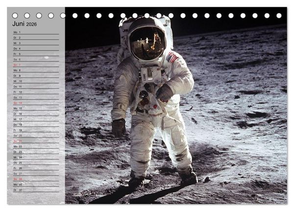 Produktbild: Missionen im Weltall (Tischkalender 2026 DIN A5 quer), CALVENDO Monatskalender
