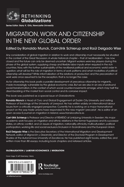 Produktbild: Migration, Work and Citizenship in the New Global Order
