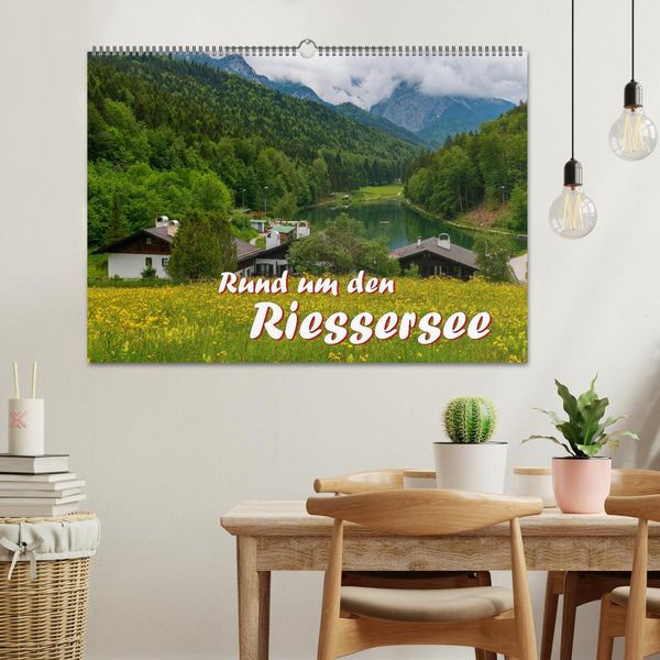Produktbild: Rund um den Riessersee (Wandkalender 2026 DIN A2 quer), CALVENDO Monatskalender