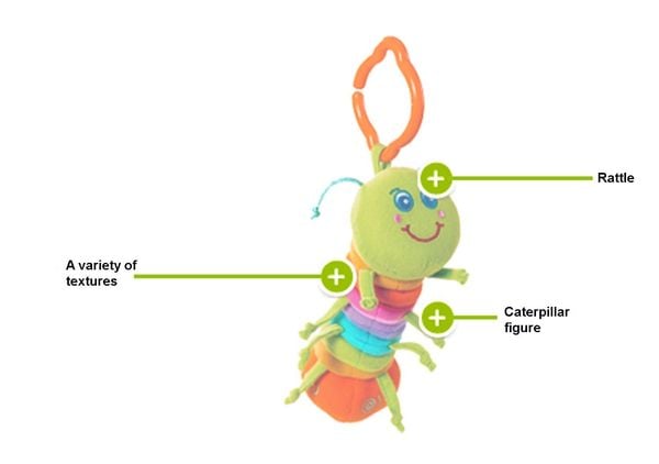 Produktbild: Tiny Love - Tiny Smarts Jittering Jay, Baby-Spielzeug f&uuml;r Bettchen, Kindersitz und Kinderwagen