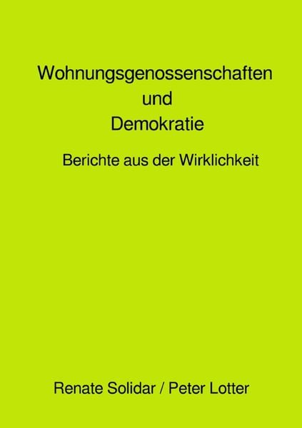 Produktbild: Wohnungsgenossenschaften und Demokratie