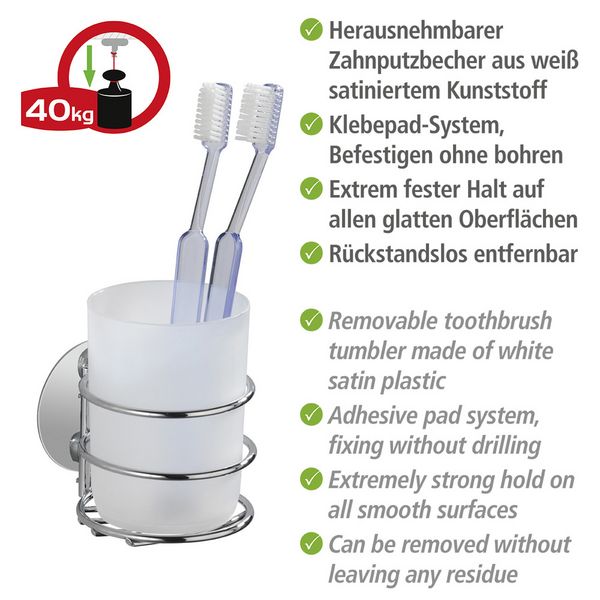 Produktbild: Turbo-Loc&reg; Seifenspender und Zahnputzbecher, Befestigen ohne bohren