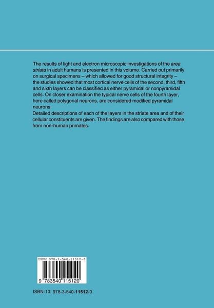 Produktbild: On the Structure of the Human Striate Area