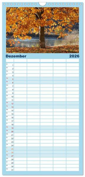 Produktbild: Familienplaner 2026 - B&auml;ume, der Atem der Natur mit 5 Spalten (Wandkalender, 21 x 45 cm) CALVENDO