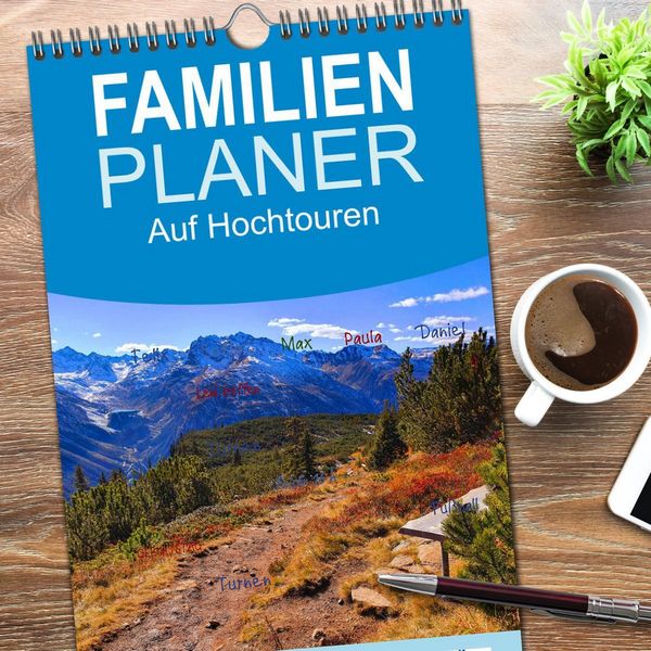 Produktbild: Familienplaner 2026 - Auf Hochtouren mit 5 Spalten (Wandkalender, 21 x 45 cm) CALVENDO