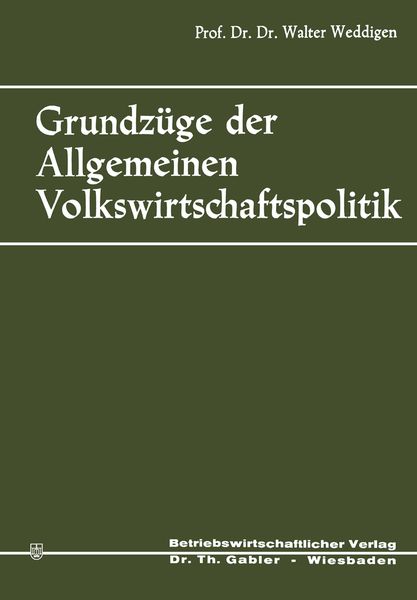 Produktbild: Grundz&uuml;ge der Allgemeinen Volkswirtschaftspolitik