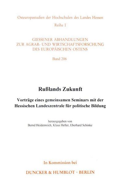 Produktbild: Ru&szlig;lands Zukunft.