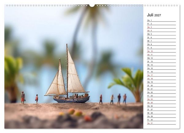 Produktbild: Miniatur Weltreise (hochwertiger Premium Wandkalender 2027 DIN A2 quer), Kunstdruck in Hochglanz