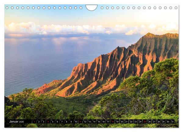 Produktbild: Wandern auf Hawaii - Berge im Pazifik (Wandkalender 2026 DIN A4 quer), CALVENDO Monatskalender