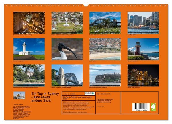 Produktbild: Ein Tag in Sydney - eine etwas andere Sicht (hochwertiger Premium Wandkalender 2027 DIN A2 quer), Kunstdruck in Hochglanz