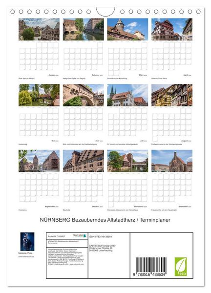 Produktbild: N&Uuml;RNBERG Bezauberndes Altstadtherz / Terminplaner (Wandkalender 2026 DIN A4 hoch), CALVENDO Monatskalender