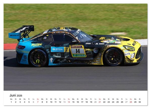 Produktbild: Supersportwagen auf der Rennstrecke (Wandkalender 2026 DIN A4 quer), CALVENDO Monatskalender