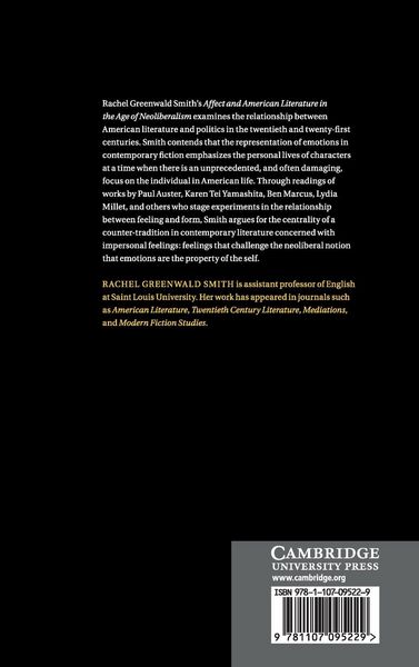 Produktbild: Affect and American Literature in the Age of Neoliberalism