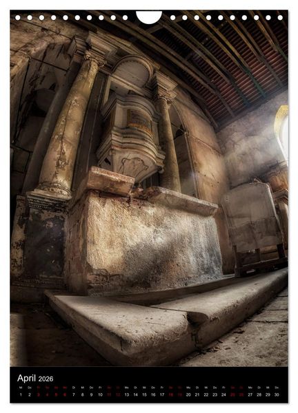 Produktbild: Lost Places - Verlassene Kirchen (Wandkalender 2026 DIN A4 hoch), CALVENDO Monatskalender