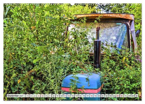 Produktbild: Landmaschinen im Dornr&ouml;schenschlaf (hochwertiger Premium Wandkalender 2027 DIN A2 quer), Kunstdruck in Hochglanz