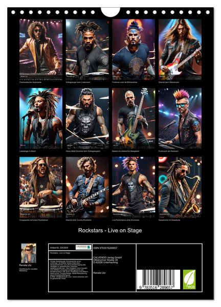 Produktbild: Rockstars - Live on Stage (Wandkalender 2026 DIN A4 hoch), CALVENDO Monatskalender