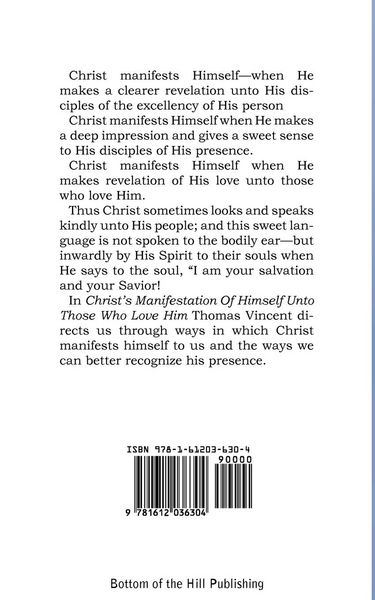 Produktbild: Christ's Manifestation of Himself Unto Those Who Love Him