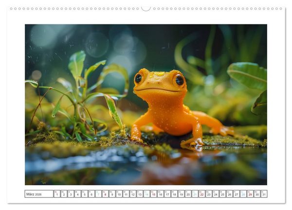 Produktbild: Kleine Echsen haben Spass (Wandkalender 2026 DIN A2 quer), CALVENDO Monatskalender