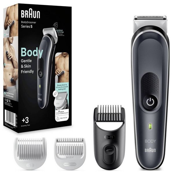 Produktbild: Braun BG5340 K&ouml;rperhaartrimmer Schwarz, Silber