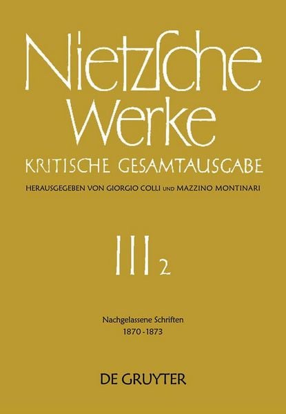 Produktbild: Nachgelassene Schriften 1870 - 1873