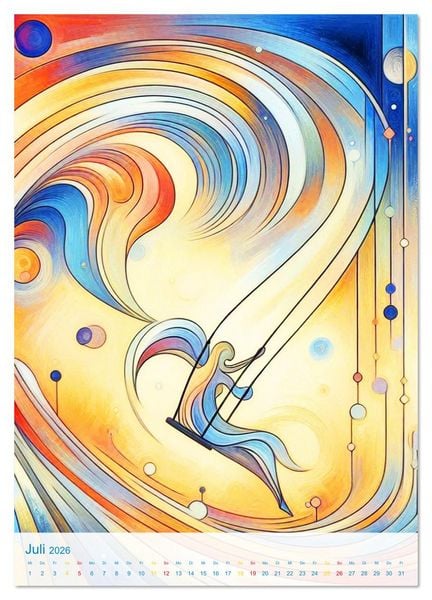 Produktbild: Syn&auml;sthetische Kunst - Musik in Farben und Formen (Wandkalender 2026 DIN A2 hoch), CALVENDO Monatskalender