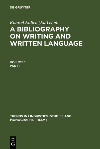 Produktbild: A Bibliography on Writing and Written Language