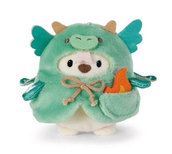 Produktbild: NICI - Set Kuscheltier Eisb&auml;r Snono, 8cm mit Flamme und Drachenkost&uuml;m in Geschenkbox