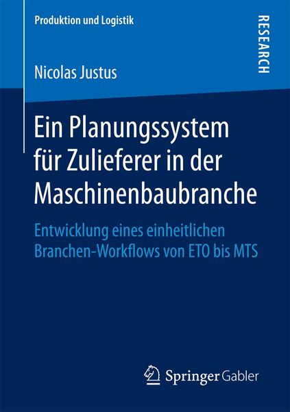 Produktbild: Ein Planungssystem f&uuml;r Zulieferer in der Maschinenbaubranche